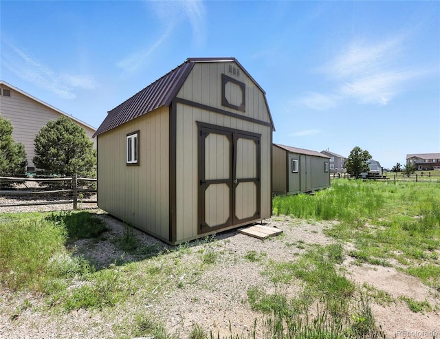 view of shed
