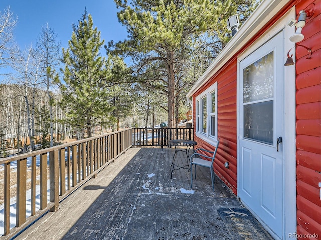 view of wooden deck