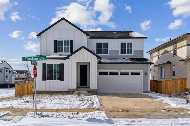 view of front of home featuring a garage