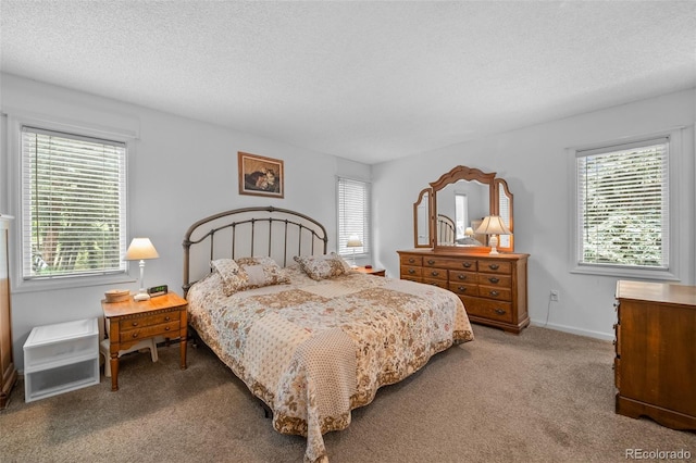 649 Cottonwood Dr, Evergreen, CO 80439 - carpeted bedroom featuring a textured ceiling and baseboards