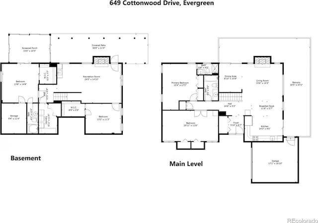 649 Cottonwood Dr, Evergreen, CO 80439 - view of floor plan / room layout