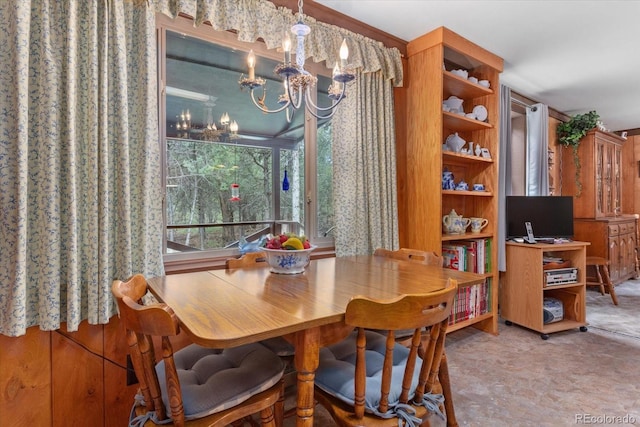 1638 County Road 46, Howard, CO 81233 - dining space featuring a chandelier