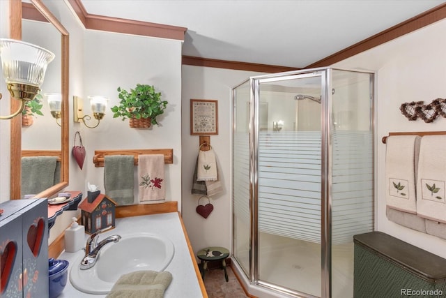 1638 County Road 46, Howard, CO 81233 - bathroom featuring a shower stall and vanity