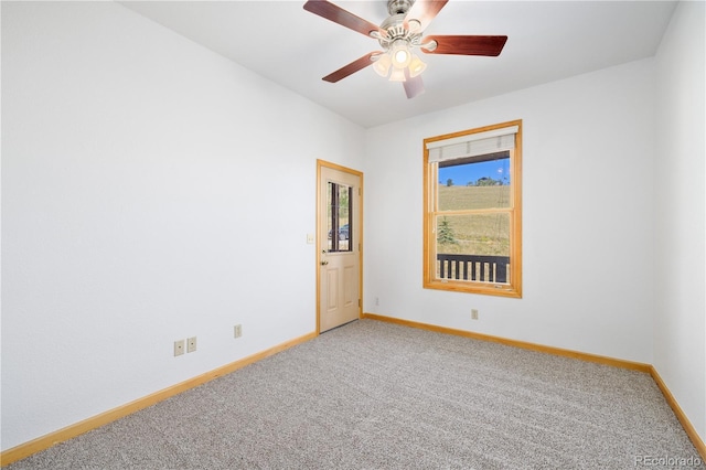114 Round Hill Rd, Fairplay, CO 80440 - unfurnished room with light colored carpet and ceiling fan