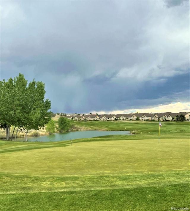 view of property's community with a water view