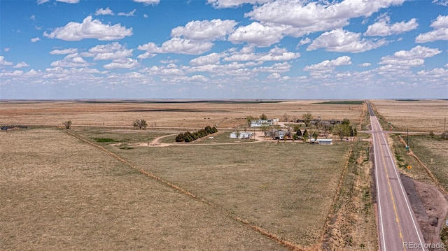 aerial view with a rural view