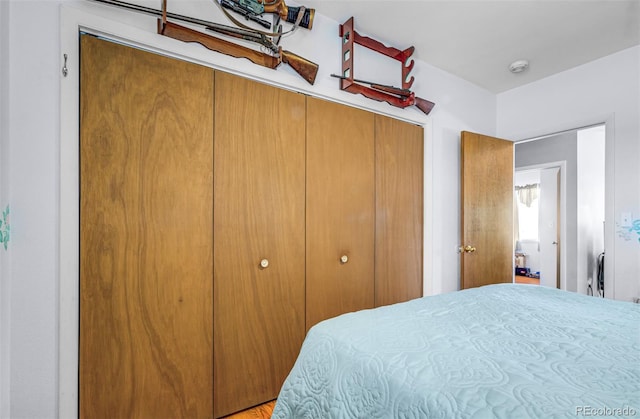 bedroom featuring a closet