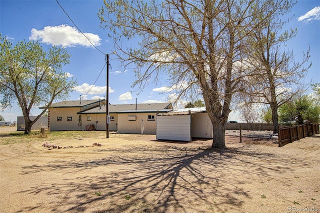 view of back of property