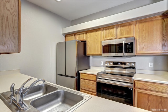 kitchen featuring sink and appliances with stainless steel finishes