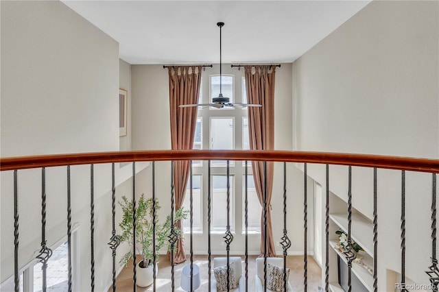 room details with a ceiling fan