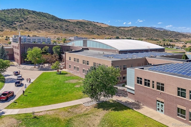 bird's eye view featuring a mountain view