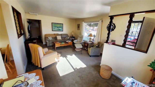 view of carpeted living room