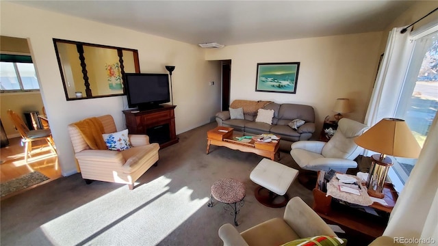 view of carpeted living room