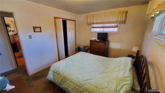 bedroom featuring a closet