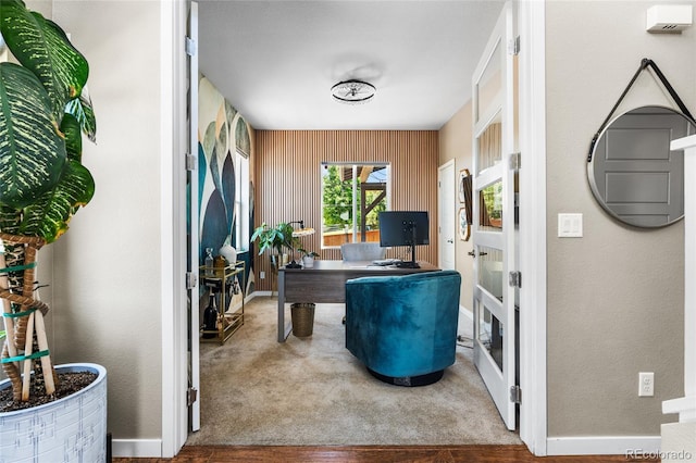 14110 Pastel Ln, Parker, CO 80134 - office area featuring wood finished floors and french doors