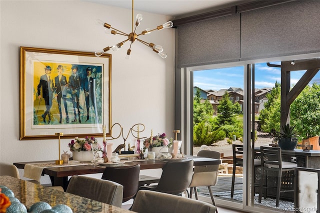 14110 Pastel Ln, Parker, CO 80134 - dining space featuring a chandelier