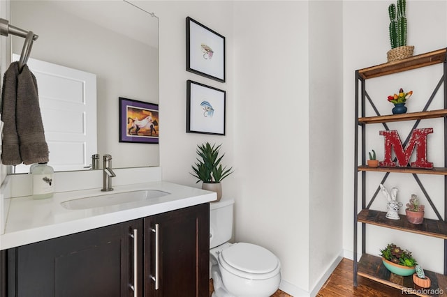 14110 Pastel Ln, Parker, CO 80134 - half bath featuring vanity and wood finished floors