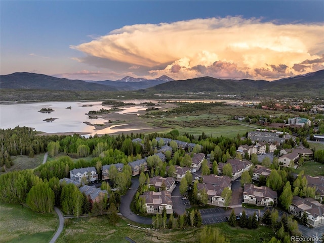 1508 Berino Ct Unit C, Frisco, CO 80443 - aerial perspective of suburban area with a water and mountain view