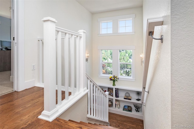2746 Geneva St, Denver, CO 80238 - staircase with wood finished floors