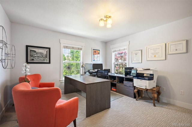 2746 Geneva St, Denver, CO 80238 - office area with baseboards and carpet floors