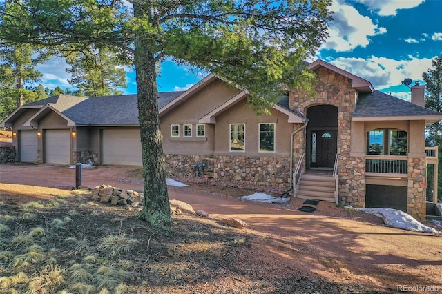 view of front of house featuring a garage