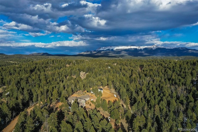 aerial view featuring a mountain view