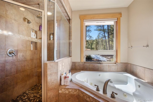 bathroom featuring walk in shower