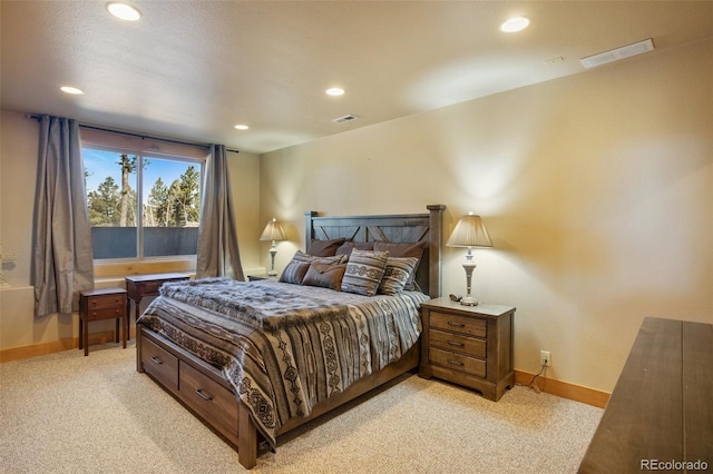 view of carpeted bedroom