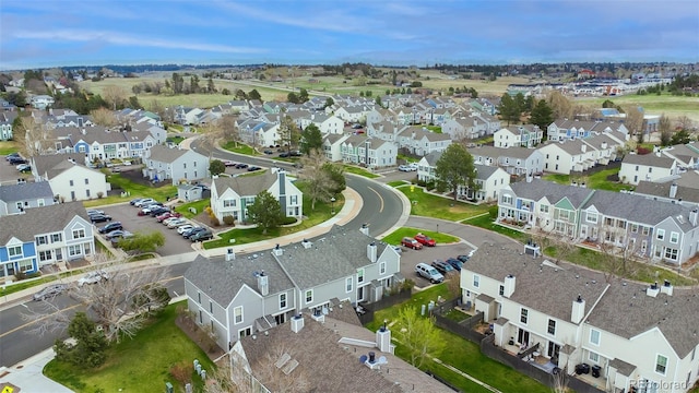 aerial view with a residential view