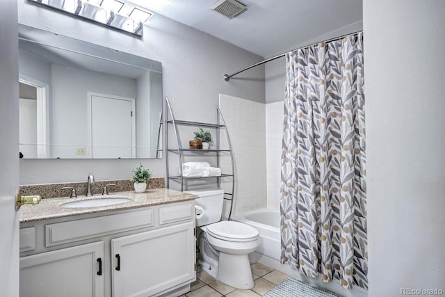 19804 Summerset Ln, Parker, CO 80138 - full bath with vanity, tile patterned flooring, and shower / bathtub combination with curtain