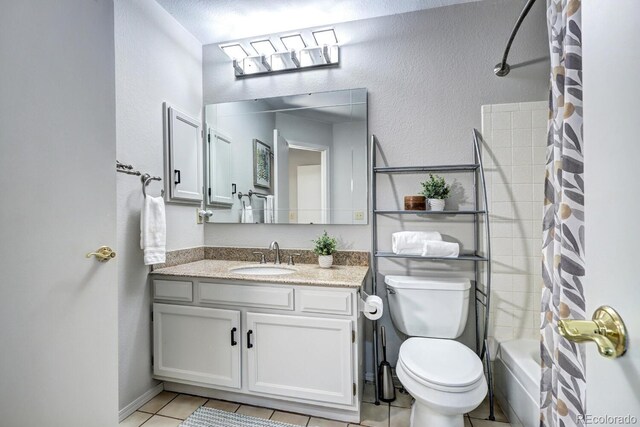 19804 Summerset Ln, Parker, CO 80138 - bathroom featuring vanity, tile patterned floors, and shower / bath combo
