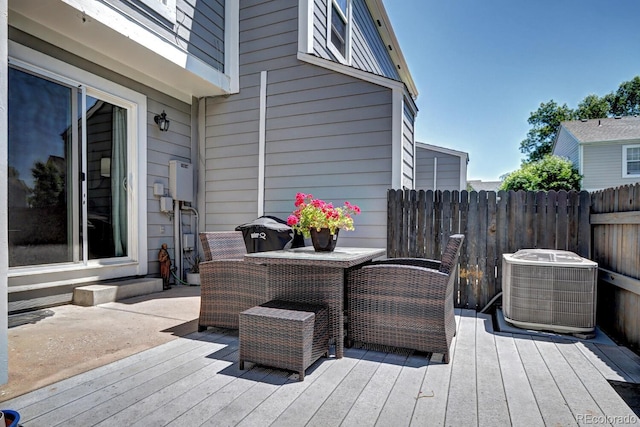 19804 Summerset Ln, Parker, CO 80138 - wooden terrace featuring outdoor dining space