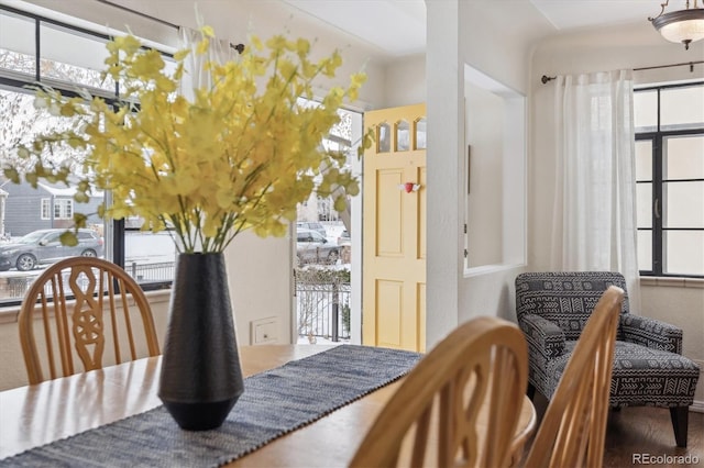 view of dining area