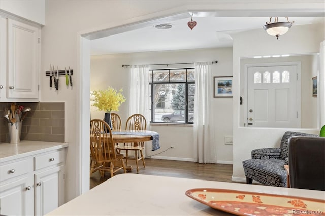 dining room featuring hardwood / wood-style flooring