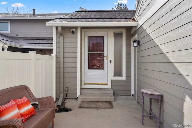 view of doorway to property