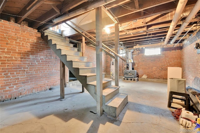 7011 Grandview Ave, Arvada, CO 80002 - below grade area with stairs and brick wall
