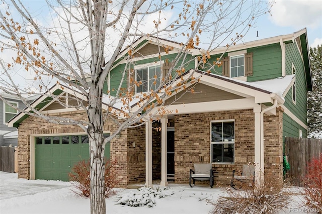 craftsman-style house featuring covered porch