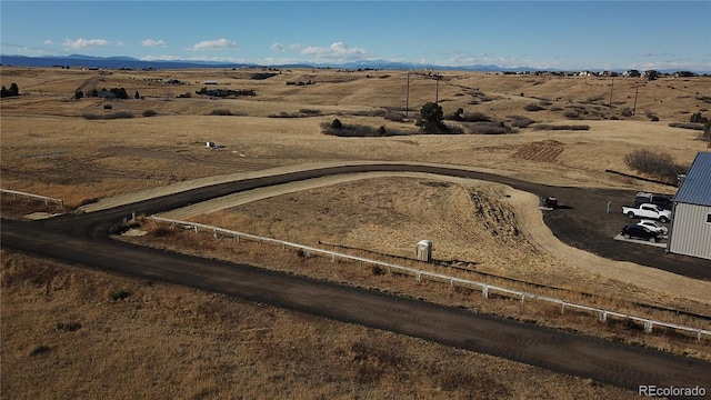 aerial view featuring a rural view