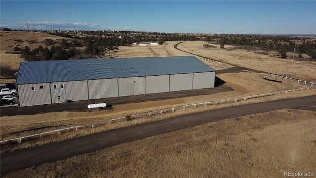 bird's eye view with a rural view