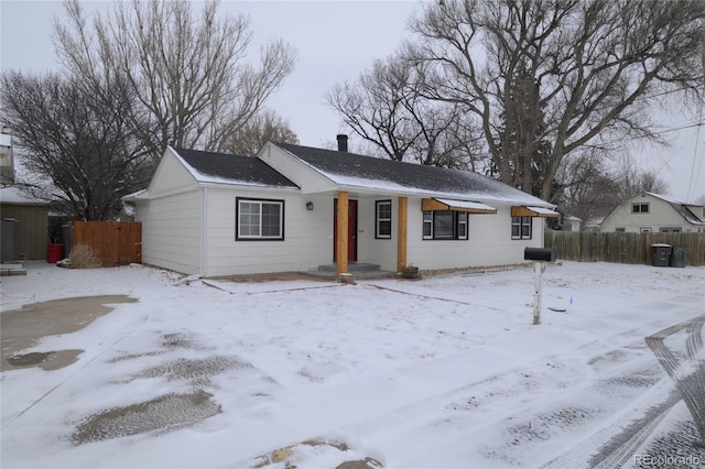 view of ranch-style home