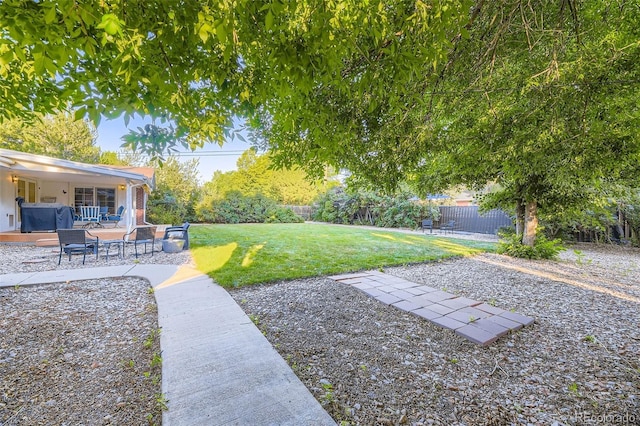 5857 S Logan Ct, Centennial, CO 80121 - fenced backyard featuring a patio area