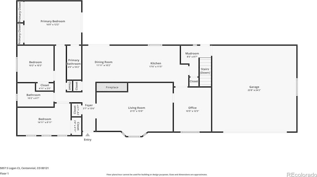 5857 S Logan Ct, Centennial, CO 80121 - view of home floor plan