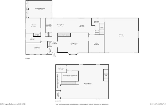 5857 S Logan Ct, Centennial, CO 80121 - view of home floor plan