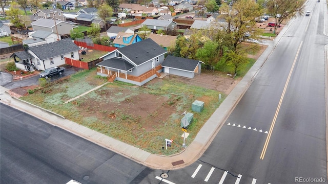 aerial view of residential area