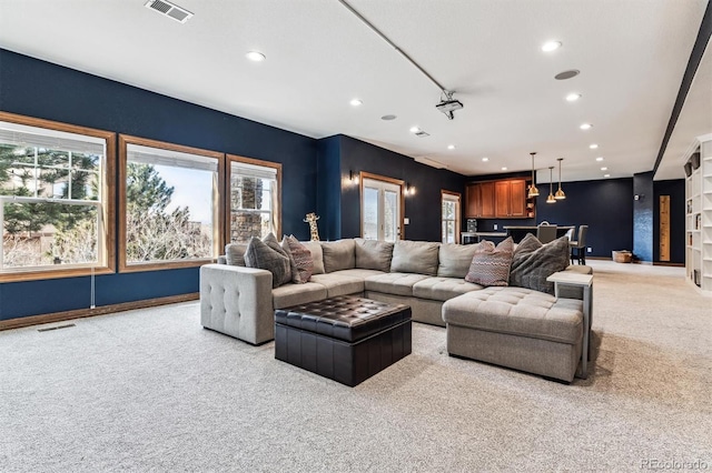 view of carpeted living room