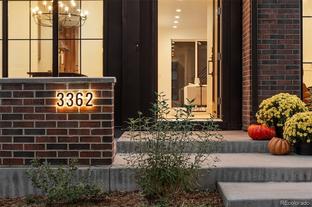 3362 W 32nd Ave, Denver, CO 80211 - doorway to property with brick siding