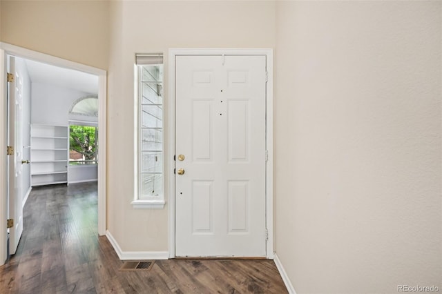10231 Spotted Owl Ave, Highlands Ranch, CO 80129 - entrance foyer with dark wood-style floors
