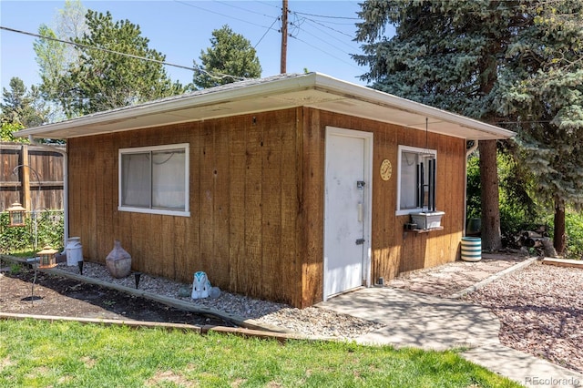 12375 W 19th Pl, Lakewood, CO 80215 - view of outdoor structure with fence and an outbuilding