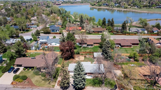 12375 W 19th Pl, Lakewood, CO 80215 - aerial view of property's location with a large body of water and nearby suburban area