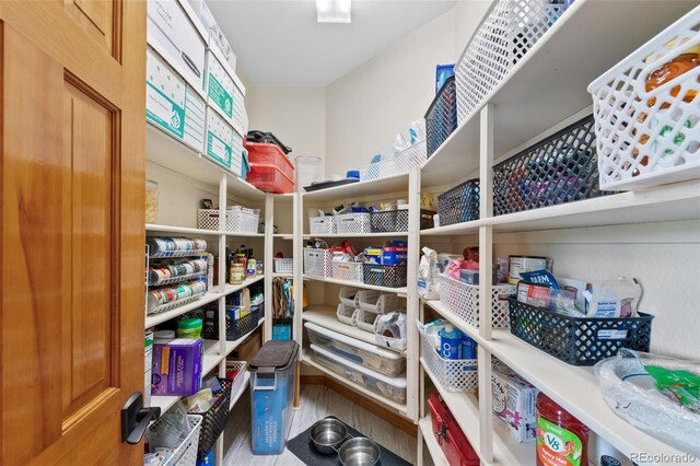 view of storage area